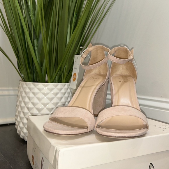 New! Women’s A New Day Ema Block Heel Sandals – Blush Pink – Size 9.5 - Picture 3 of 8